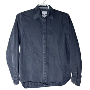 Norse Projects Shirt Mens Medium Osvald Denim Overdye Snap Up Denmark Utility